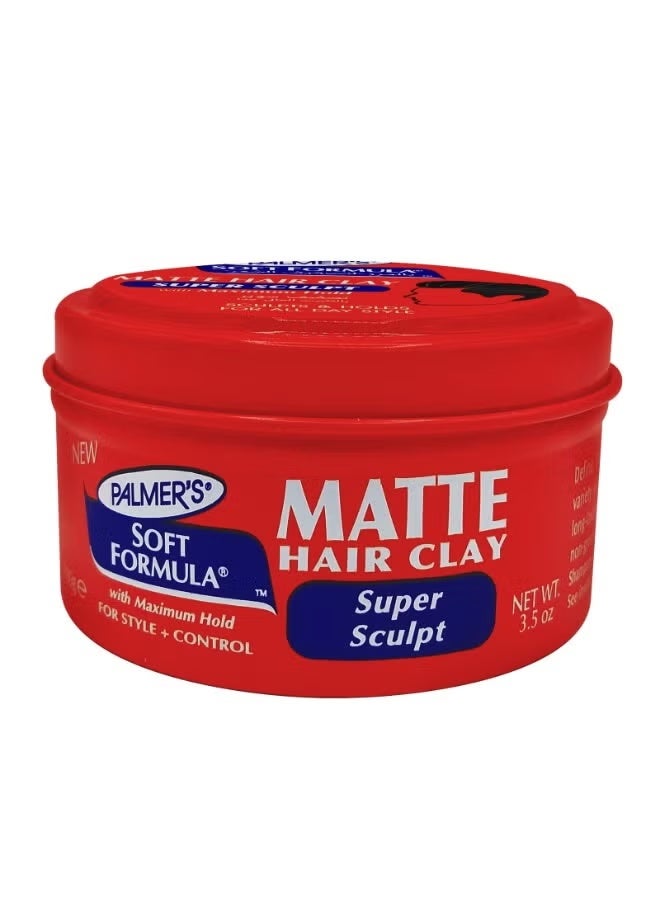 PALMER'S Soft Formula Matte Hair Clay Super Sculpt With Maximum Hold 100g - Image 5